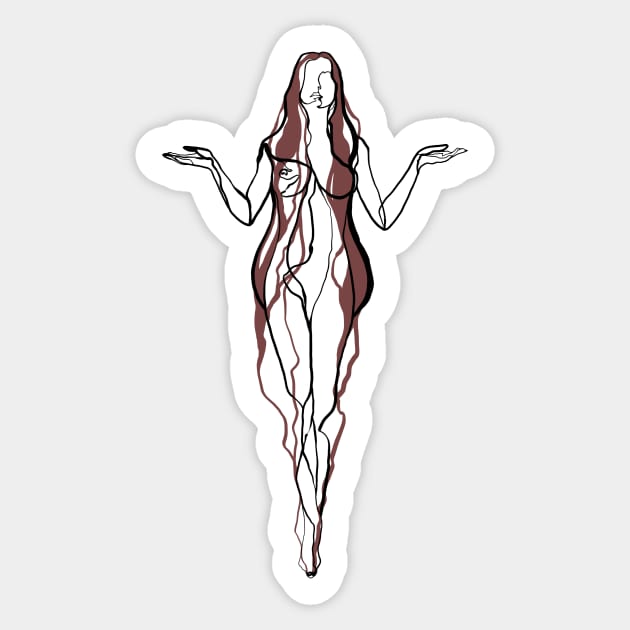 Single Line - Virgo Sticker by MaxencePierrard